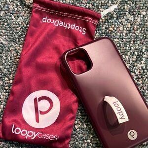 Loopy Case Maroon Phone Case with Loop